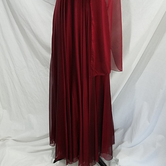 Alberto Makali Red Silk Gown - Picture 4 of 8